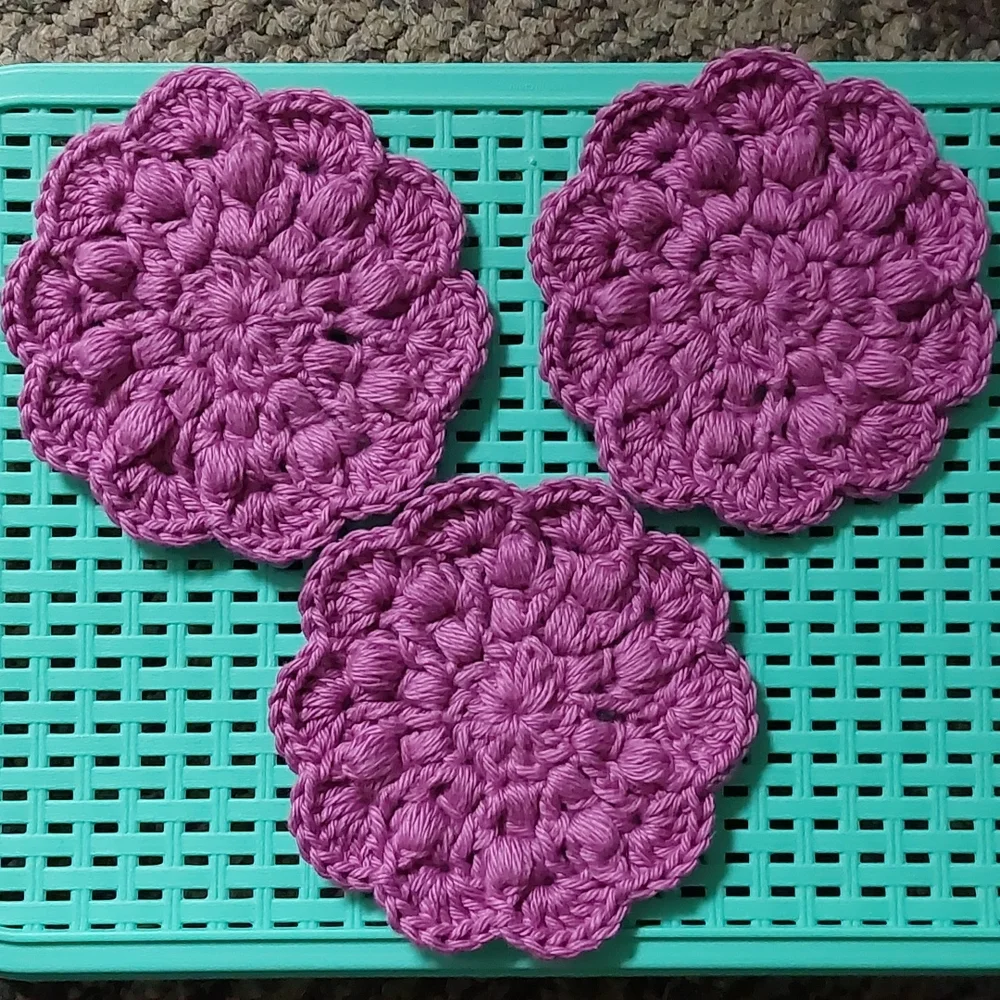 Crochet Super Scrub Facial Rounds▪︎Set of 3